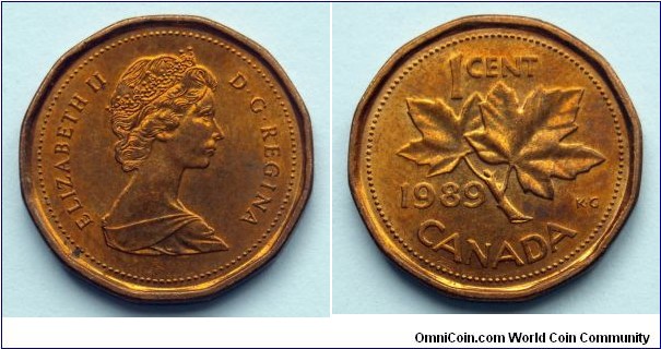 Canada 1 cent.
1989