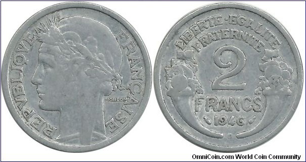 France 2 Francs 1946B