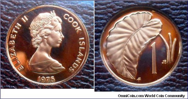 Cook Islands 1 cent.
1975, Proof from Franklin Mint.