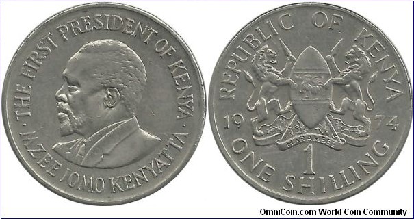 Kenya 1 Shilling 1974