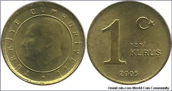 Türkiye 1 Yeni Kuruş 2005