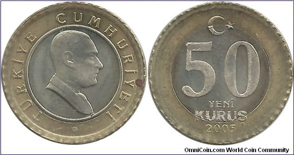 Türkiye 50 Yeni Kuruş 2005