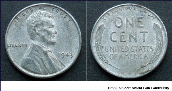 1943 Steel wheat cent.