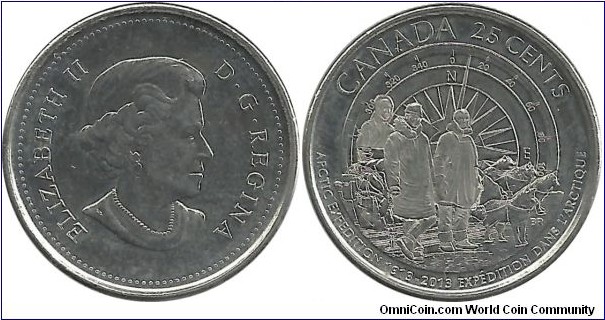 Canada 25 Cents 2013-Centenary of Canadian Arctic Expedition
