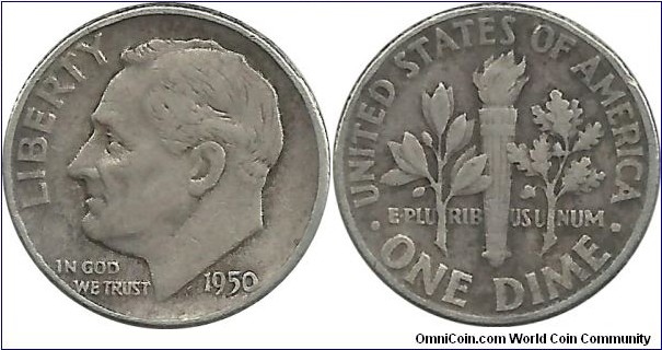 USA 10 Cents 1950