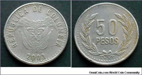 Colombia 50 pesos.
2003
