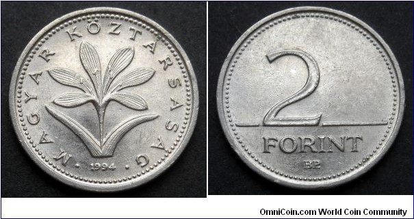 Hungary 2 forint.
1994