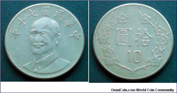 Taiwan 10 yuan.
1981