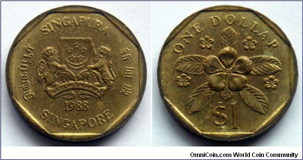 Singapore 1 dollar.
1988 (II)