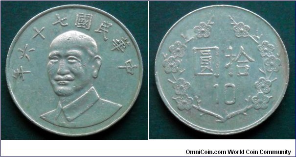 Taiwan 10 yuan.
1987