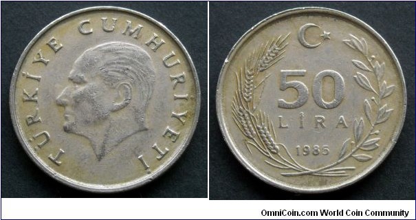 Turkey 50 lira.
1985 (II)