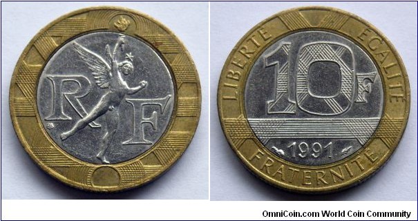 France 10 francs.
1991