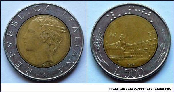 Italy 500 lire.
1984
