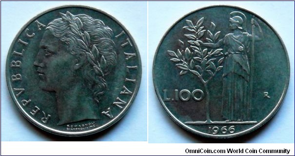 Italy 100 lire.
1966