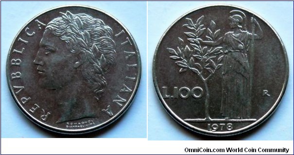 Italy 100 lire.
1978 (II)