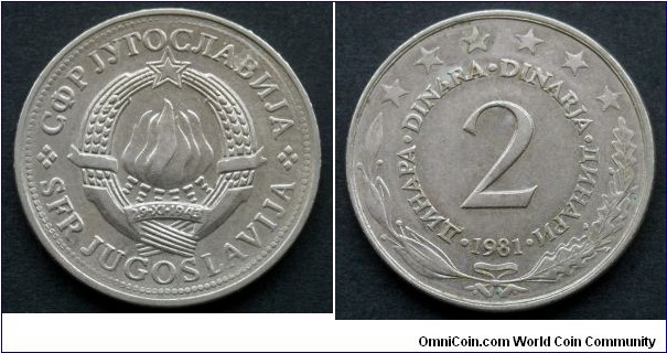 Yugoslavia 2 dinara.
1981 (II)