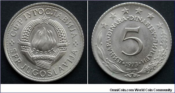 Yugoslavia 5 dinara.
1973