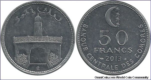 Comoros 50 Francs 2013