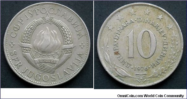 Yugoslavia 10 dinara.
1976