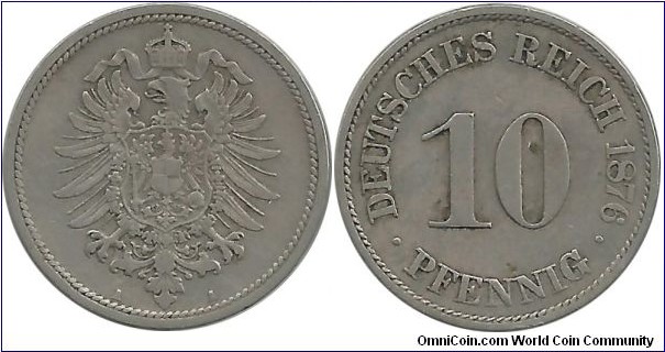 DeutschesReich 10 Pfennig 1876A