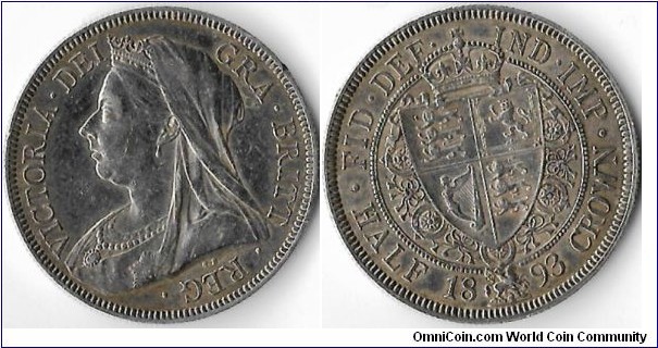 nice example of the 1893 halfcrown