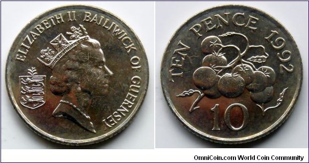 Guernsey 10 pence.
1992