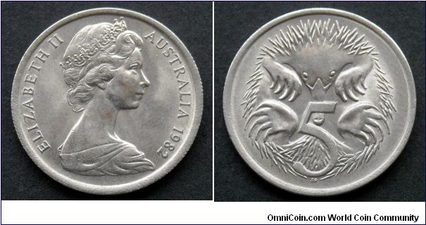 Australia 5 cents.
1982