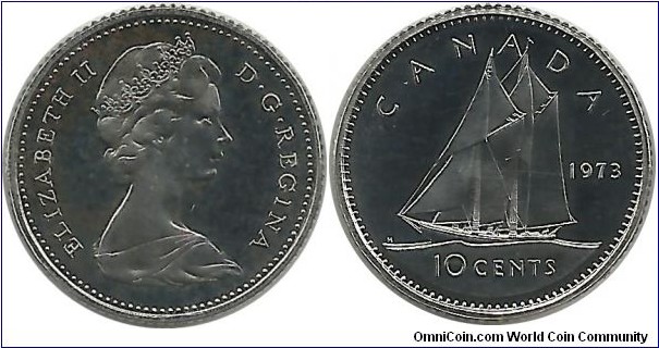 Canada from 1973 Proof Set 10 Cents