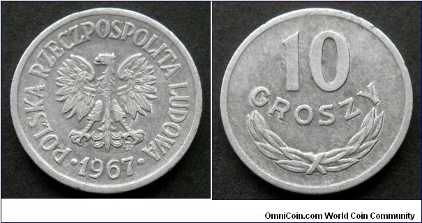 Poland 10 groszy.
1967 (MW)