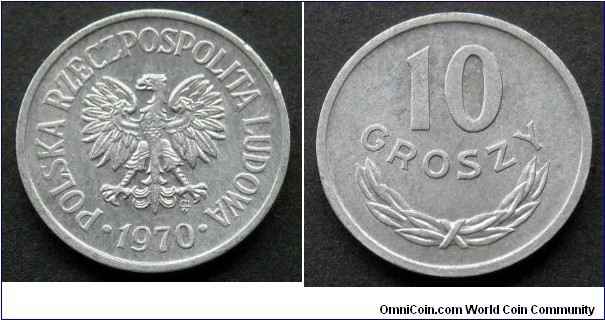 Poland 10 groszy.
1970 (MW)