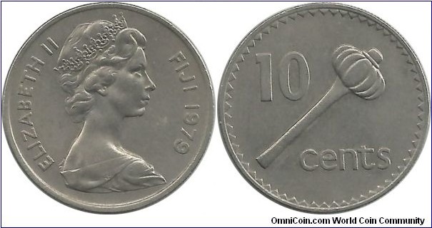 Fiji 10 Cents 1979