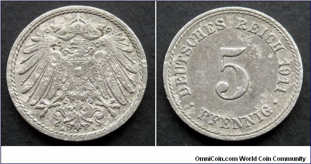 German Empire 5 pfennig. 1911 (A) II