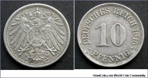 German Empire 10 pfennig. 1915 (A)