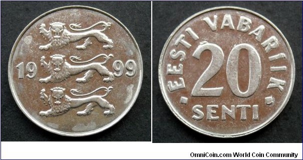 Estonia 20 senti.
1999