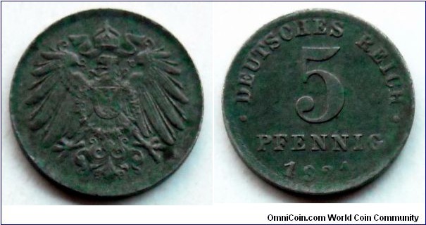Germany 5 pfennig.
1921 (A) Iron