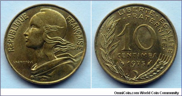 France 10 centimes.
1975