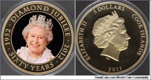 $5 Diamond Jubilee
Weight 145g
Diameter 65mm
Limited to 2012 #0494