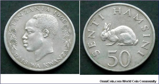 Tanzania 50 senti.
1966 (II)