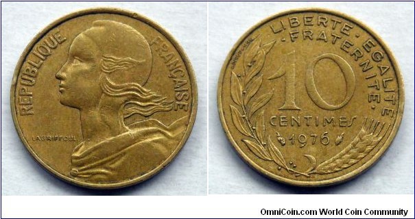 France 10 centimes.
1976