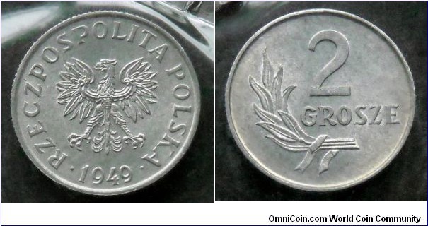Poland 2 grosze from the official bank set issued in 1975 - Polish aluminum coins.