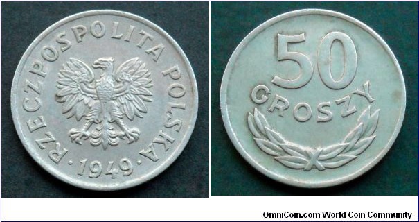Poland 50 groszy.
1949, Cu-ni (II)