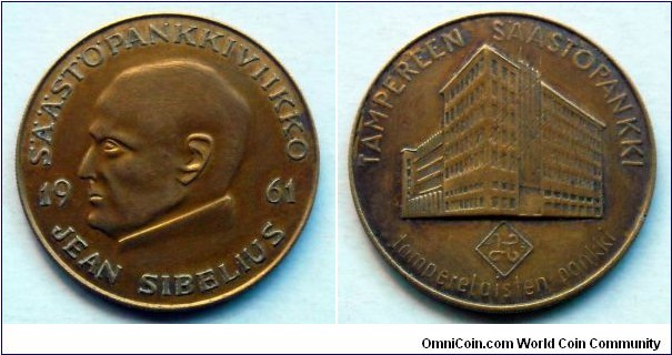 Finnish medal - Savings Bank in Tampere.