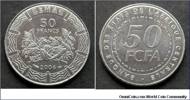 Central African States 50 francs CFA. 2006 (II)