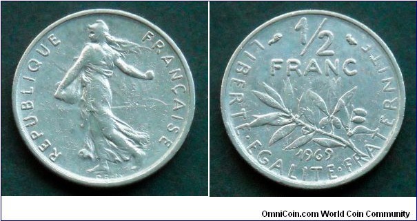 France 1/2 franc.
1969 (III)