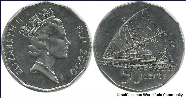 Fiji 50 Cents 2000