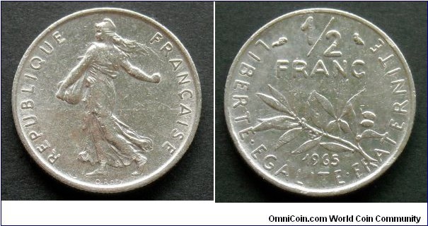 France 1/2 franc.
1965