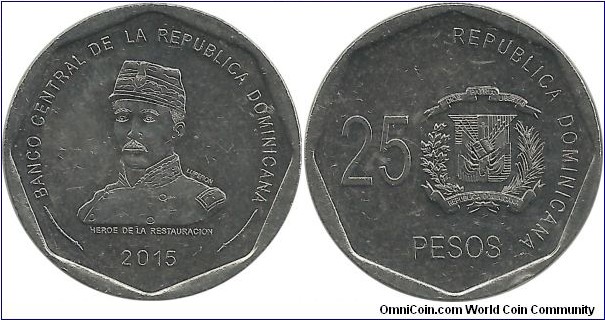 DominicanRepublic 25 Pesos 2015