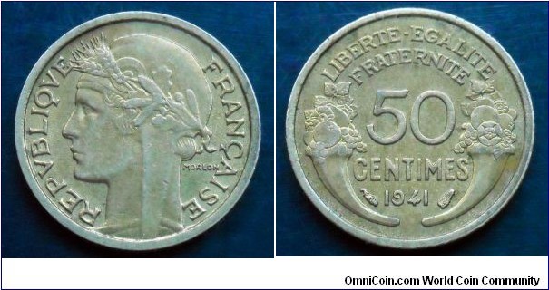 France 50 centimes.
1941 (II)