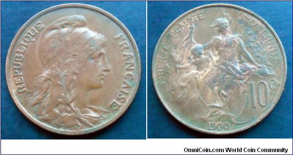 France 10 centimes.
1900