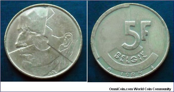 Belgium 5 francs.
1988, Belgie